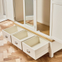 Cotswold Cream Painted Triple 3 Door Wardrobe with Mirror