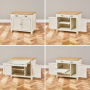 Cotswold Cream Painted Hideaway Computer Desk