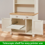 Cotswold Cream Painted Hideaway Computer Desk with Bookcase Top