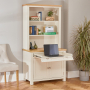 Cotswold Cream Painted Hideaway Computer Desk with Bookcase Top