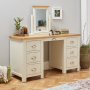 Cotswold Cream Twin Pedestal Dressing Table Set with Mirror 