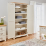 Cotswold Cream Painted Double Linen Storage Shaker Cupboard