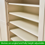 Cotswold Cream Painted Large Shoe Cupboard