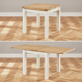 Cotswold Cream Square Flip Top Dining Table - Extending 85cm to 170cm