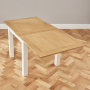 Cotswold Cream Square Flip Top Dining Table - Extending 85cm to 170cm