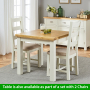 Cotswold Cream Square Flip Top Dining Table - Extending 85cm to 170cm