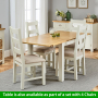 Cotswold Cream Square Flip Top Dining Table - Extending 85cm to 170cm