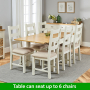 Cotswold Cream Square Flip Top Dining Table - Extending 85cm to 170cm