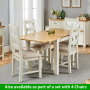 Cotswold Cream Square Flip Top Dining Table and 2 Chair Set