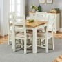 Cotswold Cream Square Flip Top Dining Table and 4 Chair Set