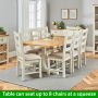 Cotswold Cream Painted Oak 1.8m Refectory Dining Table and 4 Chair Set