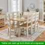 Cotswold Cream Painted Oak 1.8m Refectory Dining Table and 6 Chair Set