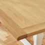 Cotswold Cream Painted Oak 2.2m Refectory Dining Table - Seats 8 to 10