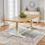 Cotswold Cream Painted Oak 2.2m Refectory Dining Table - Seats 8 to 10