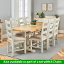 Cotswold Cream Painted Oak 2.2m Refectory Dining Table - Seats 8 to 10