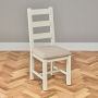 Cotswold Cream Painted Dining Chair with Fabric Seat