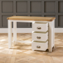 Cheshire Cream Painted 3 Drawer Pedestal Dressing Table