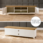 Cheshire Cream Painted Large Widescreen TV Unit - Up to 80" TV Size