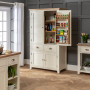 Cheshire Cream Painted Kitchen Double Freestanding Larder Pantry Cupboard