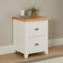 Cottage White Painted Two Drawer Storage Chest Cabinet