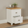 Cottage White Painted Two Drawer Storage Chest Cabinet