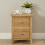 Cottage Oak 2 Drawer Chest Cabinet