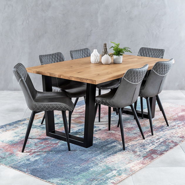 Industrial dining 2024 table 6 seater