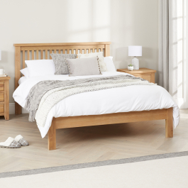 Cheshire Weathered Limed Oak 5ft King Size Bed with Low Foot Board ...