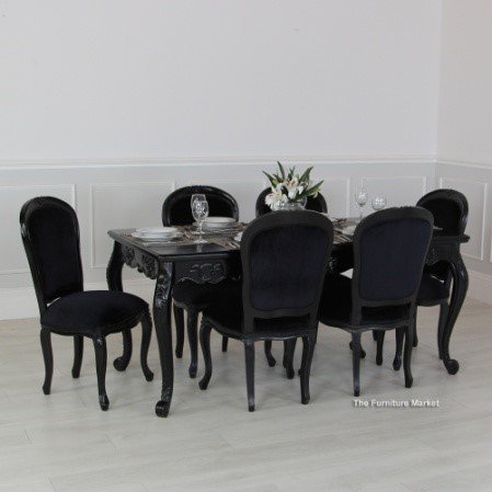 french noir dining table